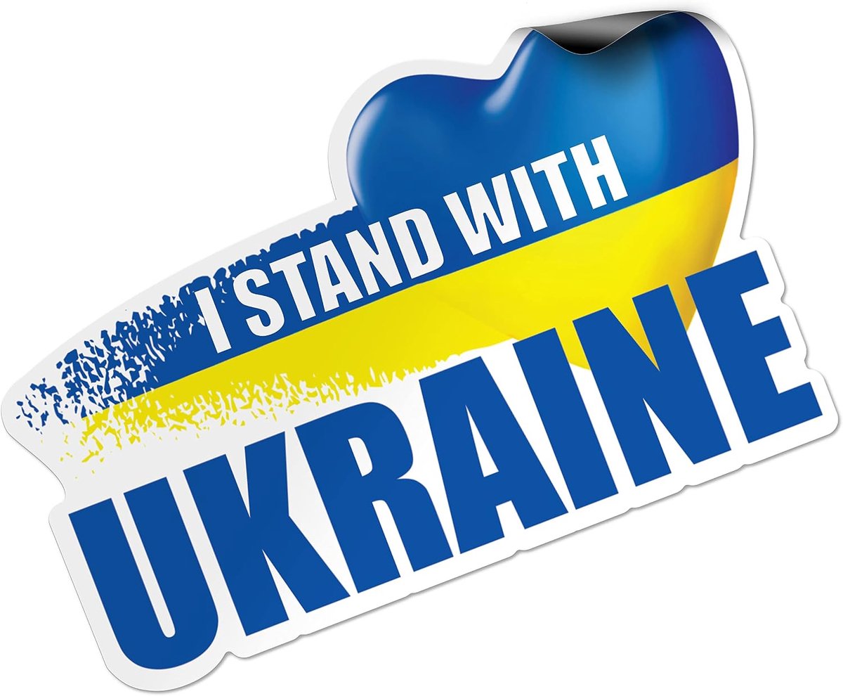 lepni.me I Stick to Ukraine Magnetic Car Sticker - Door - Magnetic Sticker with the Ukrainian Flag and a Heart Symbol - ShopVlot
