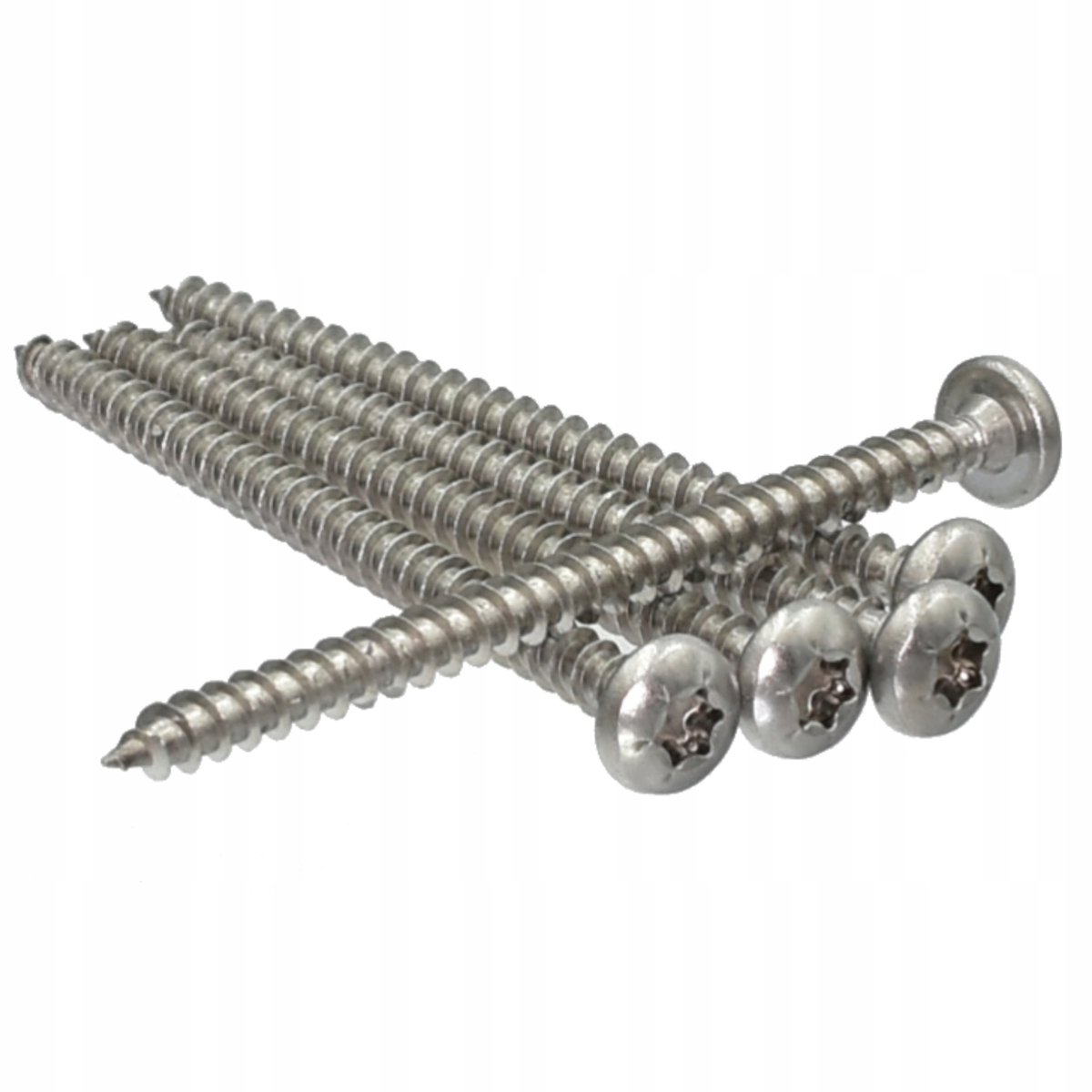 4x50 Roestvrijstalen Torx houtschroeven, lenskop, 10 stuks