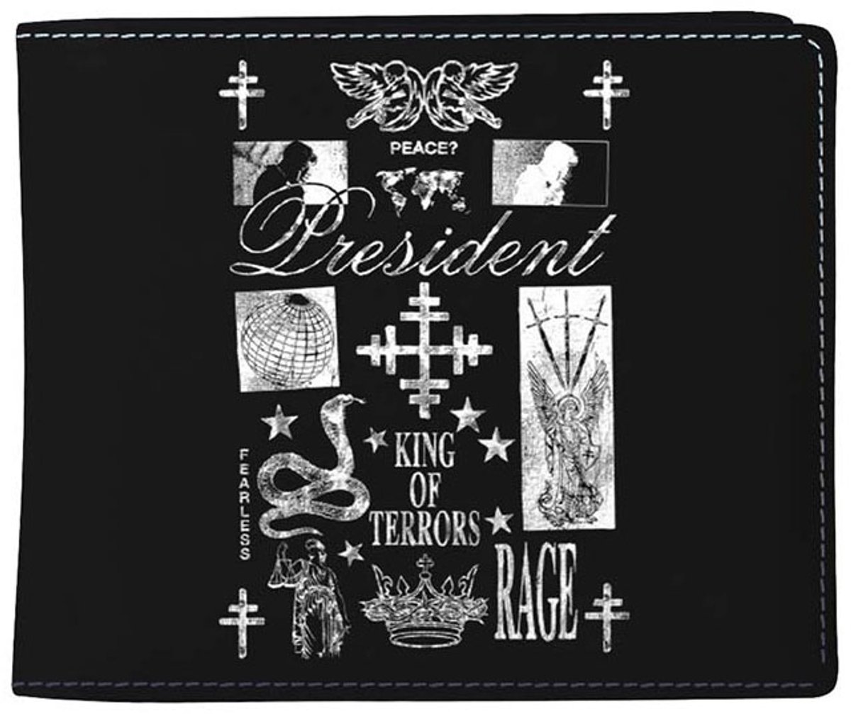 Rocksax President - King of Terrors Portemonnee - Zwart/Wit