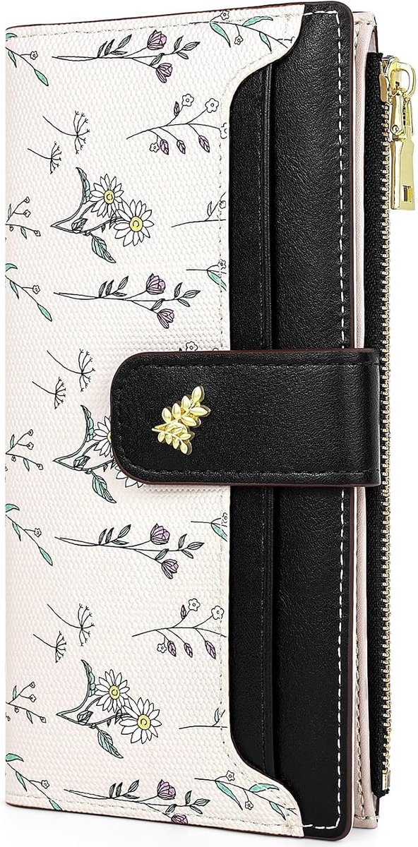 Women's purse, small purse, women's mini purse, for women, purses, flowers, coin pocket and card slots, PU leather - ShopVlot