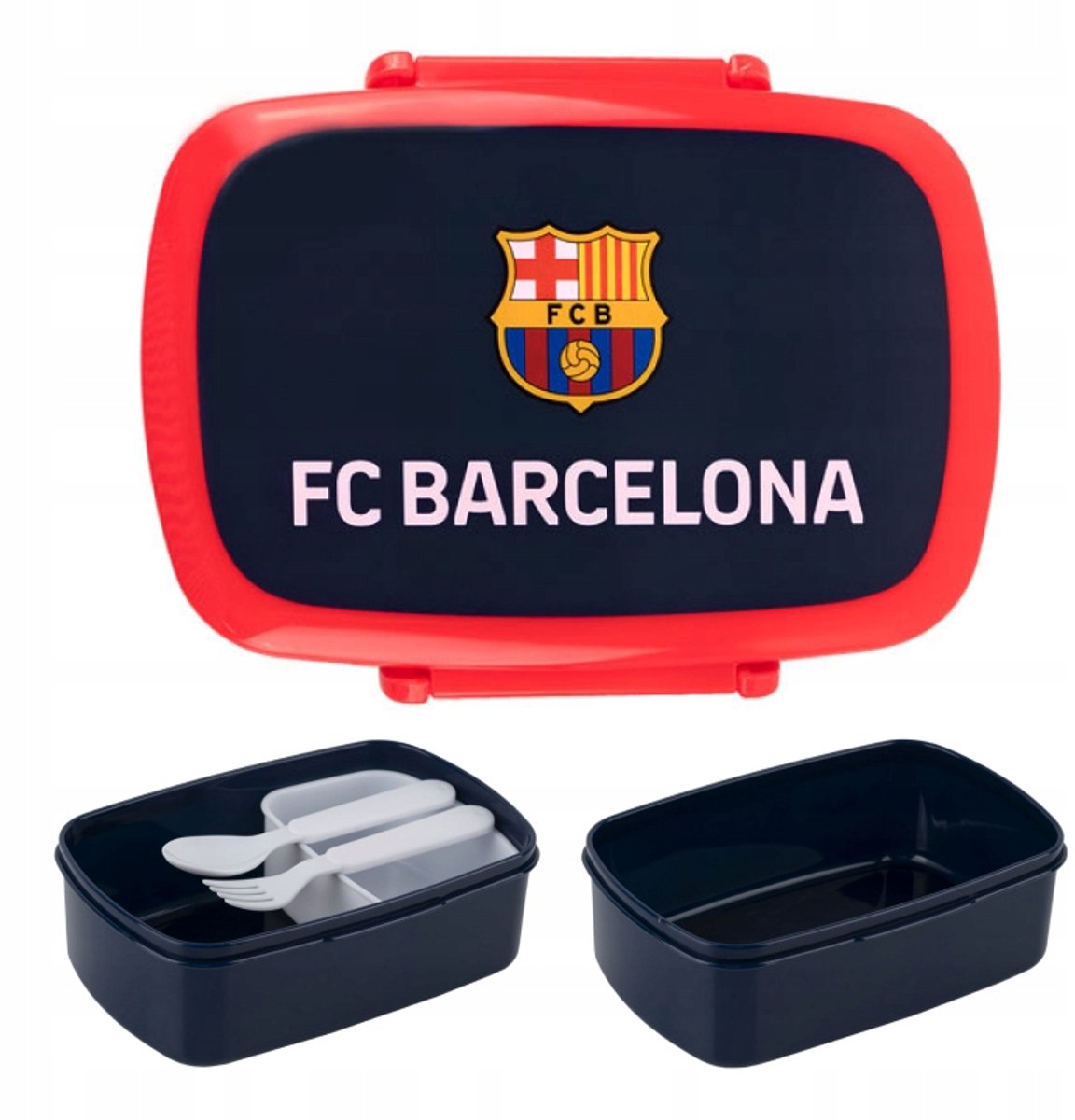 FC Barcelona Lunchbox met Bestek 750ml - BPA-vrij