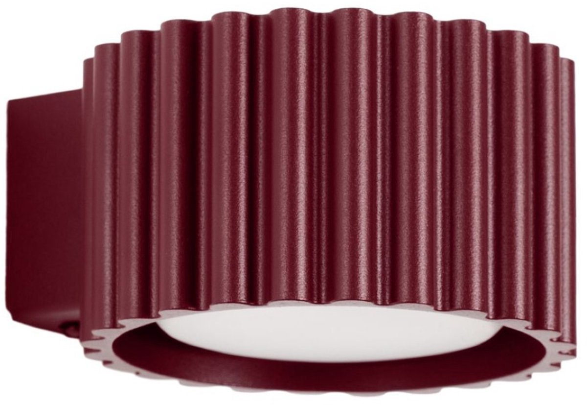 Sollux Lighting Wandlamp AURA - Gx53 - bordeaux - aluminium - 10x12x6cm