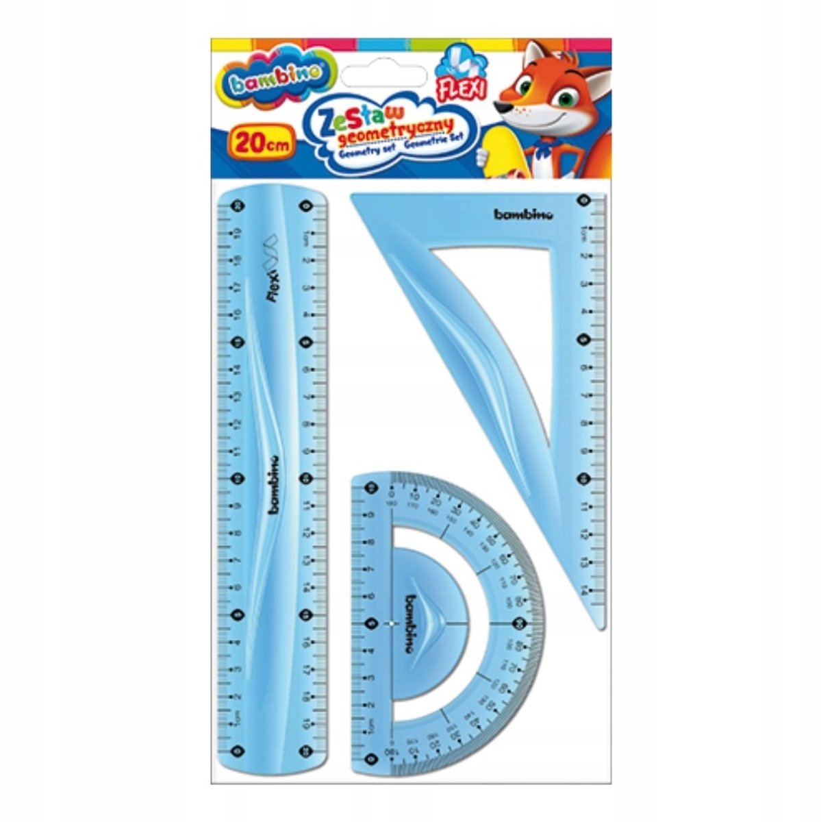 Bambino Geometrie Set 3-delig 20cm FLEXI Liniaal