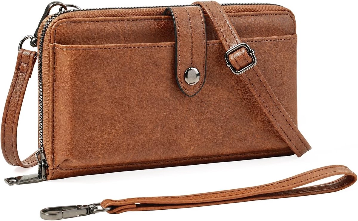 GOIACII Schoudertas voor dames, kleine telefoonhoes met ritssluiting - ShopVlot