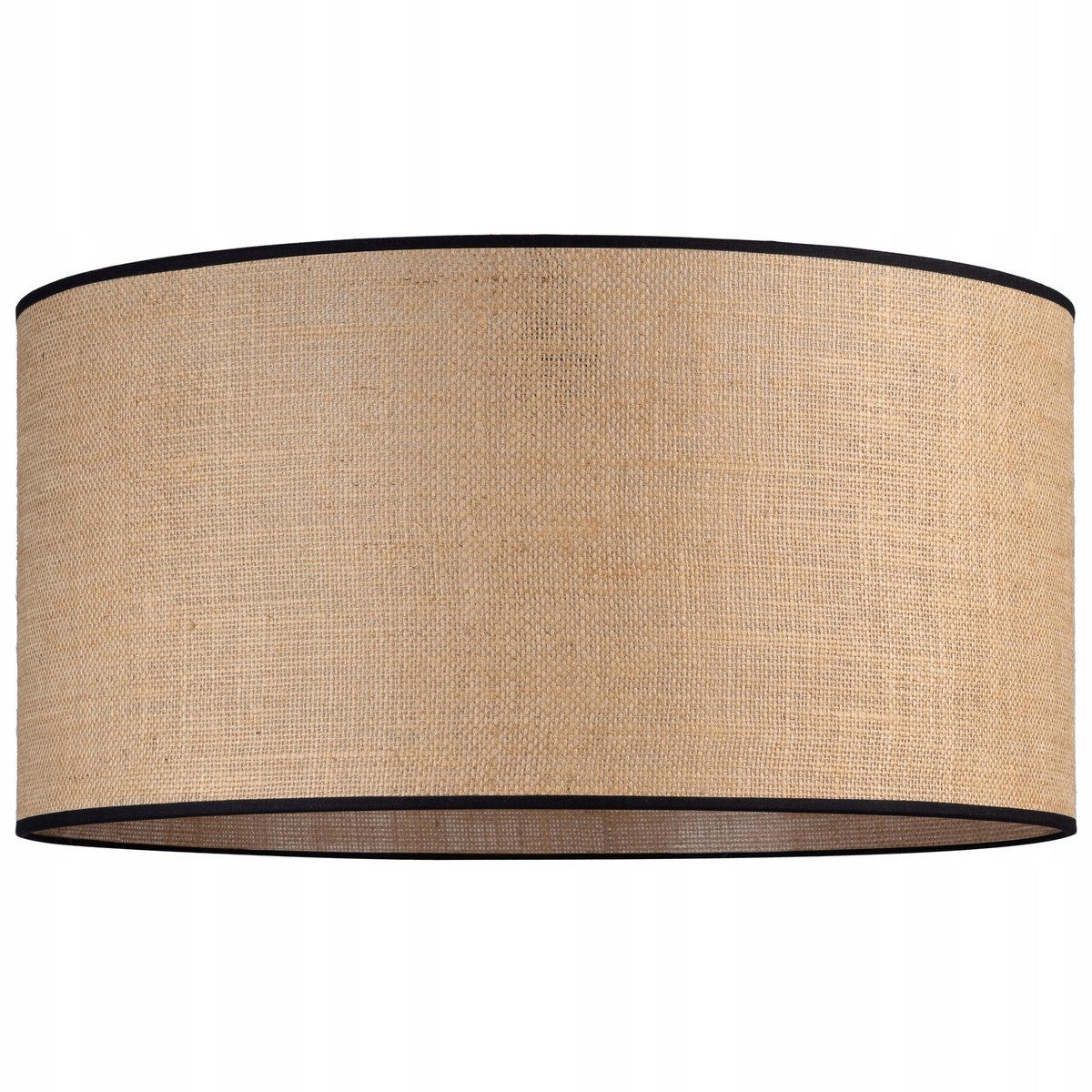 Rustieke Jutekap - Rond 50cm - Beige/Zwart - E27