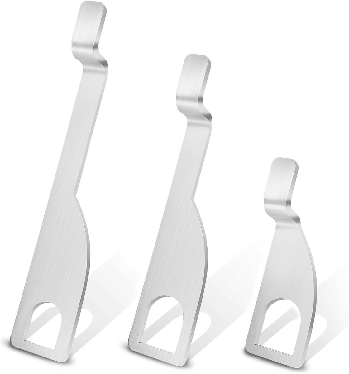 3 stuks roestvrijstalen achterklepstandaard, 10/15/20 cm achterklepstandaard - ShopVlot
