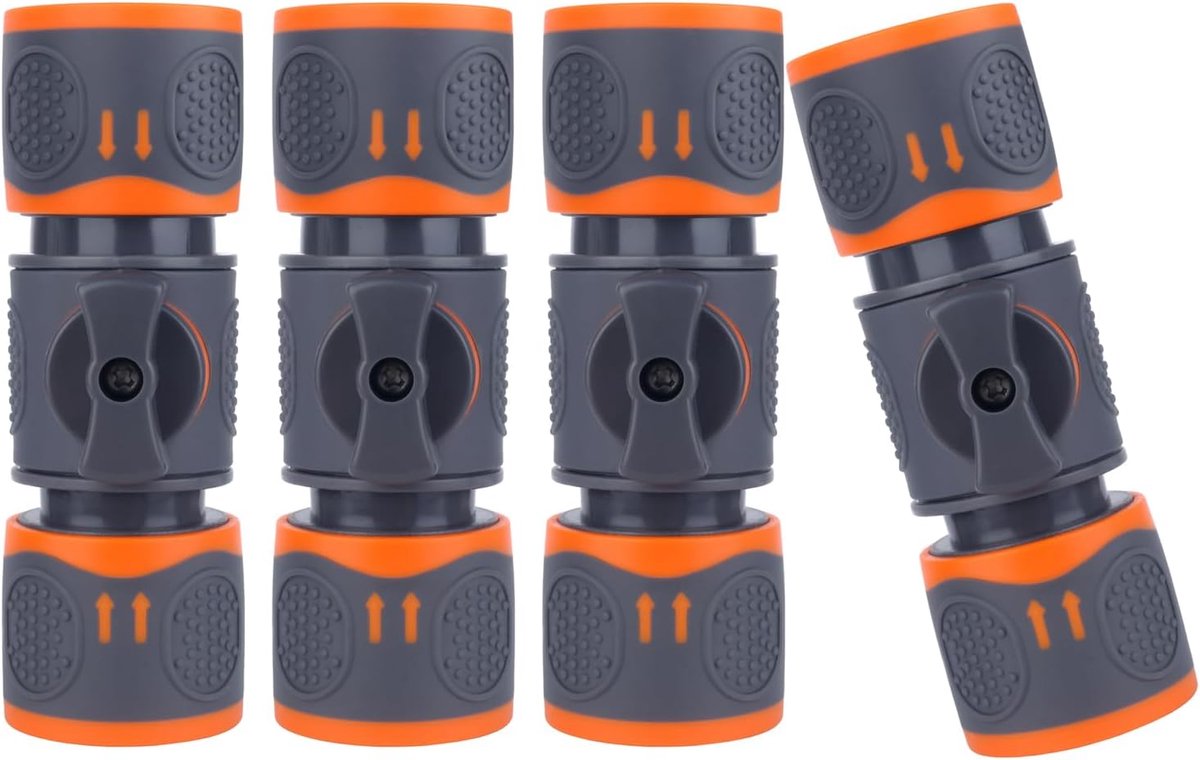 4 stuks koppeling met regelklep, tuinslang met regelklep - ShopVlot