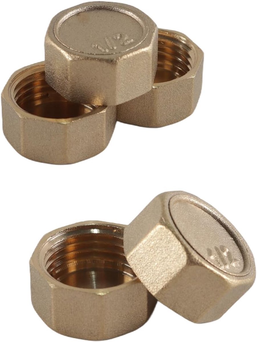 dop, G1/2 inch (20 mm) binnendraad, verpakking van 6, slangafsluitpluggen, afdichtingen, zeskantige einddop, schroefdraad voor tuinwaterleidingen