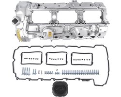 Ventieldeksel aluminium met afdichting en dop voor 135i 335i 535i 640i 740i X3 X5 N55 11127570292 11 12 7 570 292 GLOSSY AUTO PARTS