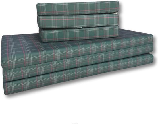 Vouwmatras Gastenmatras - Opvouwbaar Slaapmat - Logeren en Reizen - VW GTI Patroon - 195 x 120 x 8 cm — afbeelding 3