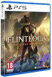 PlayStation 5 game hoes van Flintlock: The Siege of Dawn. Een vrouw met een zwaard en een paardenstaart staat voor een vosachtig wezen.