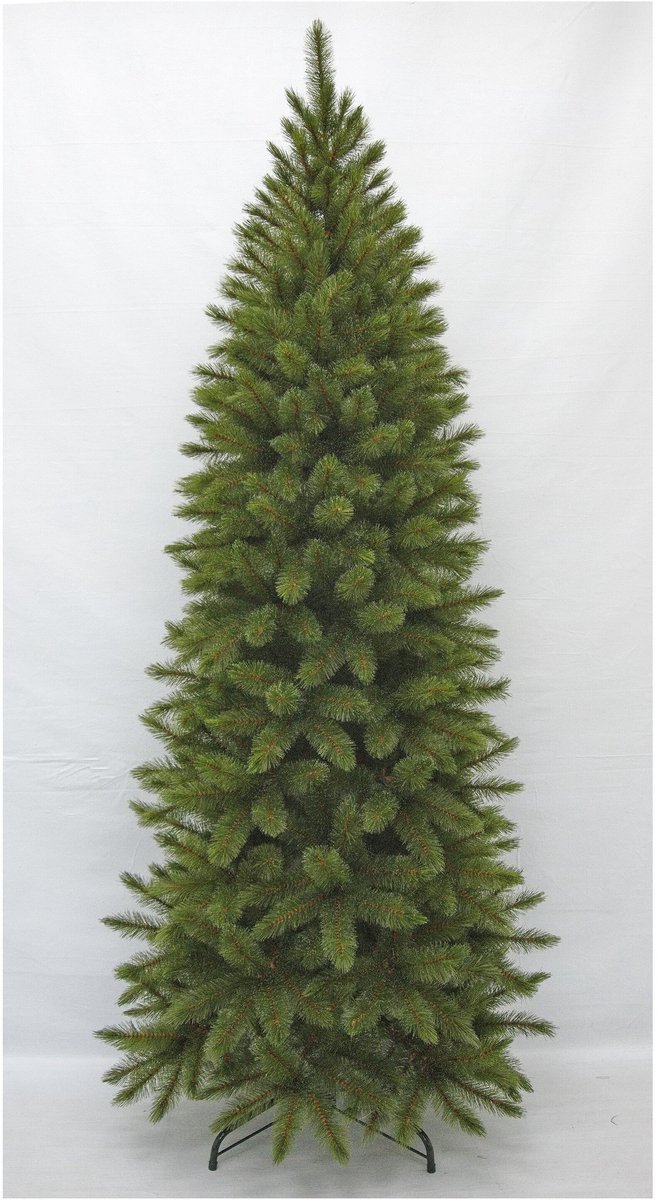 Triumph Tree Bristlecone Pilar - Kerstboom met Insteekconstructie en Duidelijke Kleurcodes - Kerstversiering voor Binnen - Kunstboom Smal Model - H215 x Ø89 cm - Groen