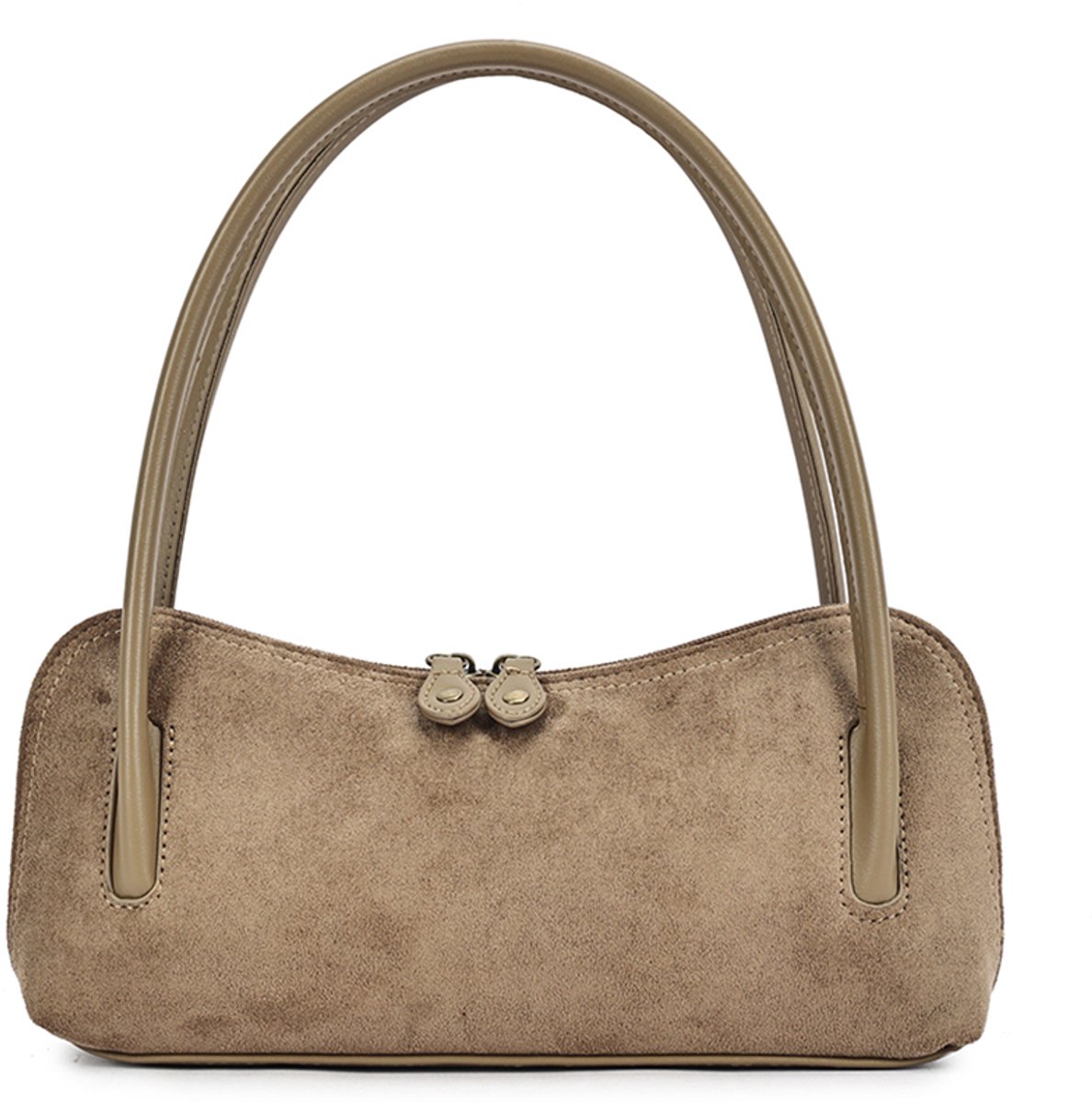 Giuliano kunstlederen suede schoudertas Carlijn - Dames - Taupe