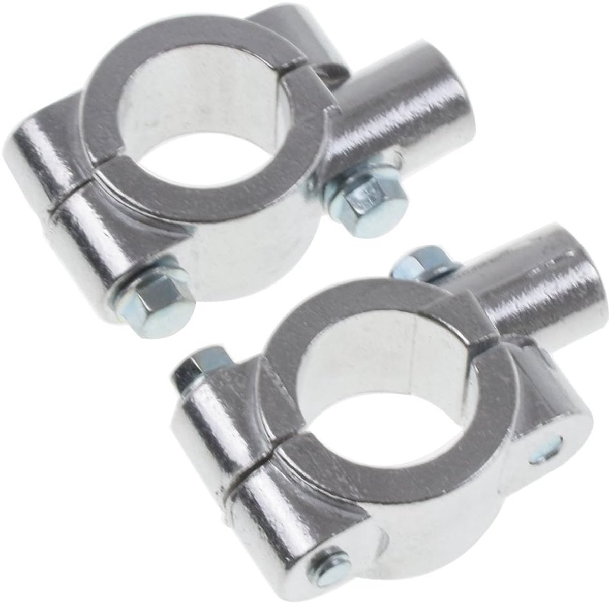 Chrome Stuur Spiegel Beugel Past 78" Stuur 22mm Spiegels 8mm Klem Mount Beugels 1 Paar