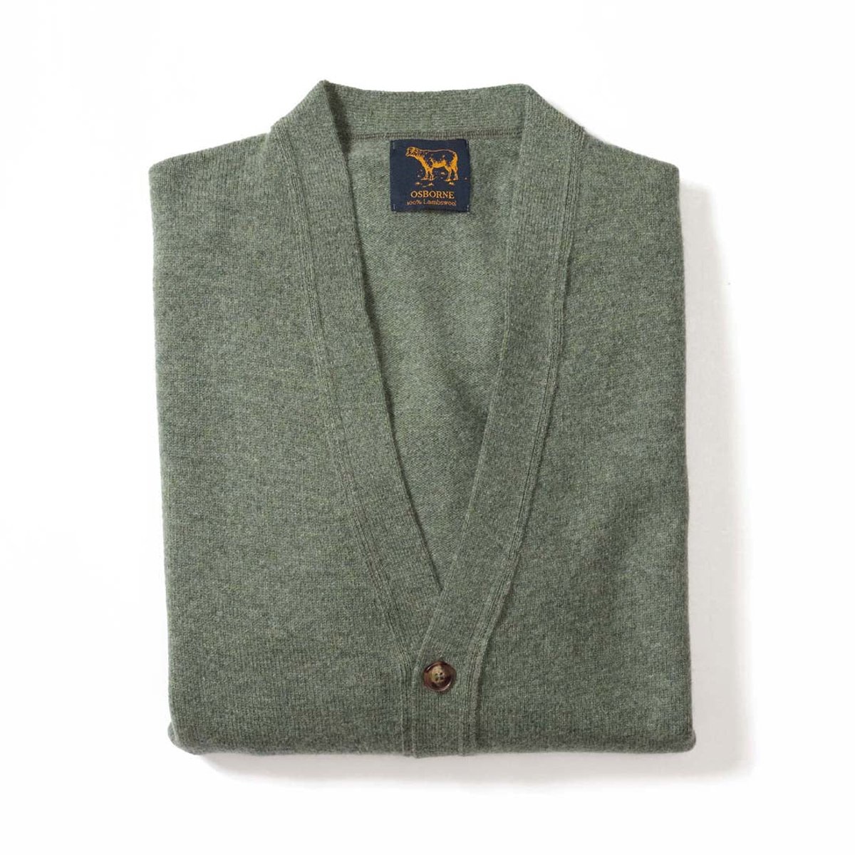 Osborne Knitwear Cardigan met knopen - Lamswol - Landscape - M