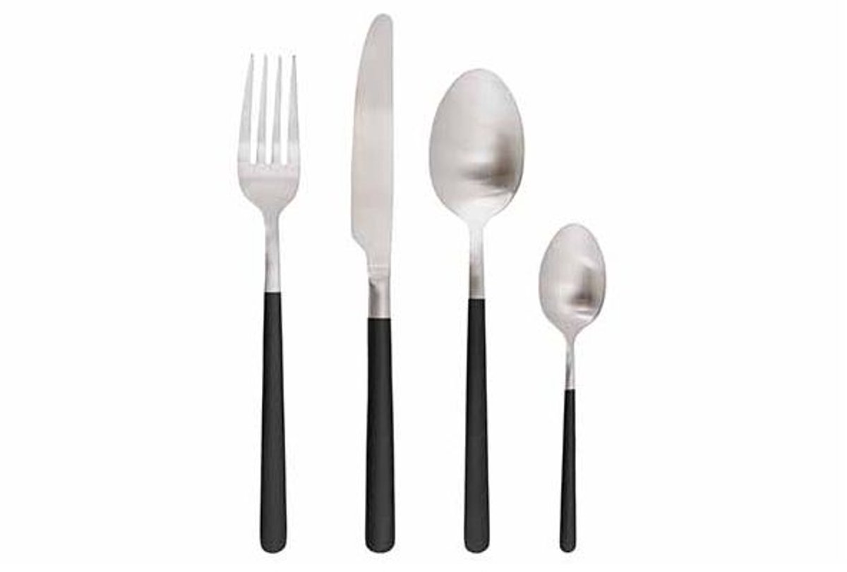 Olivia Bestekset 16pcs Brushed-black