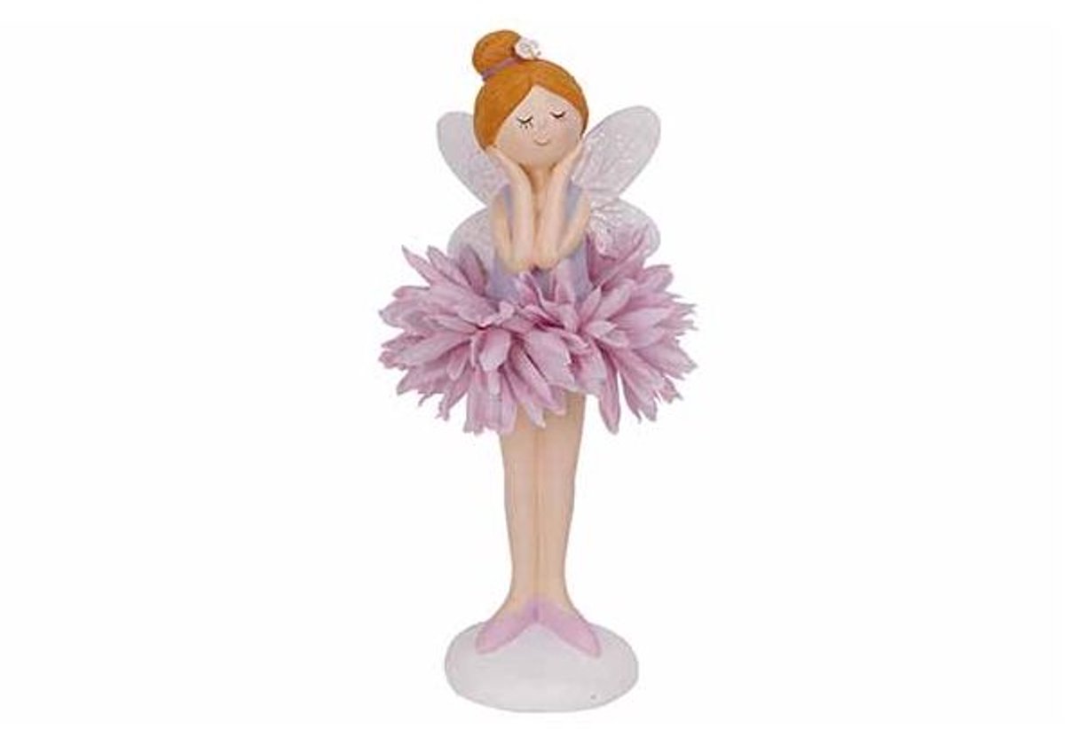 Beeld Fairy Tutu Lila 6,5x6xh18,5cm Lang Werpig Dolomiet