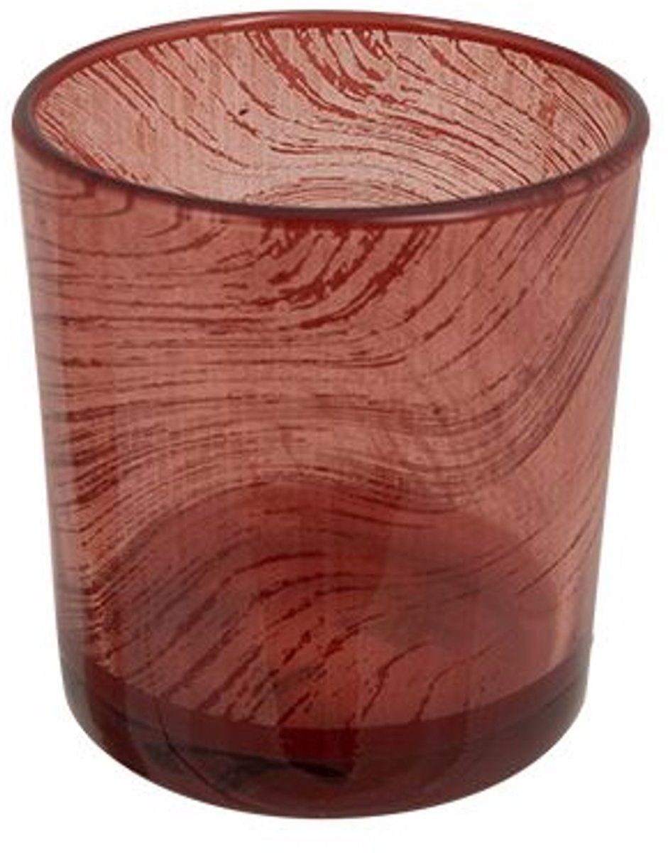Theelichthouder Lucia Roze D7xh8cm Glas