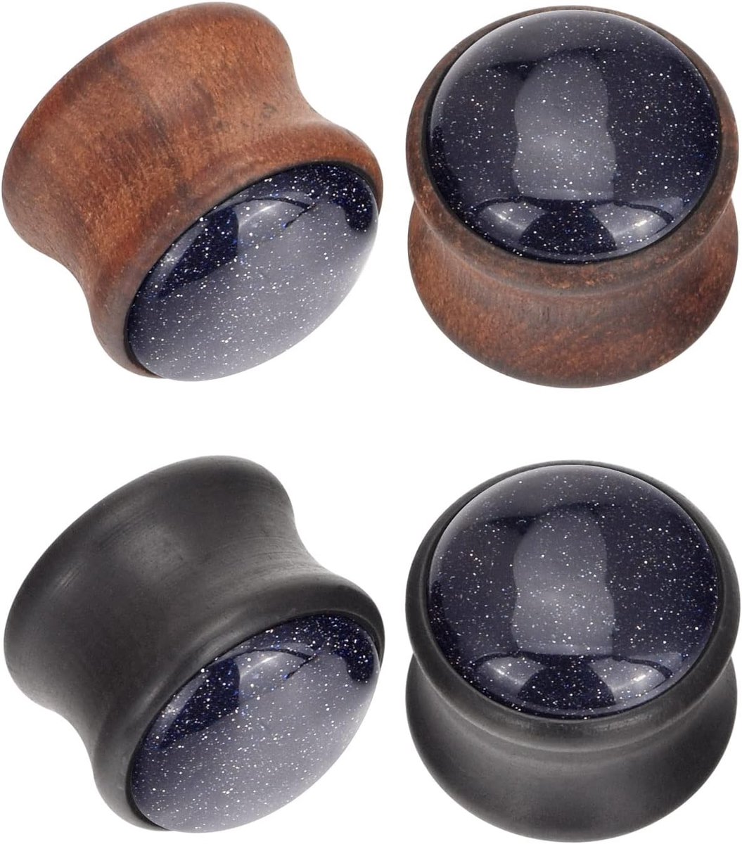 Plugs double flared earlet expander stretching oorpiercing sieraden 6 mm - 16 mm
