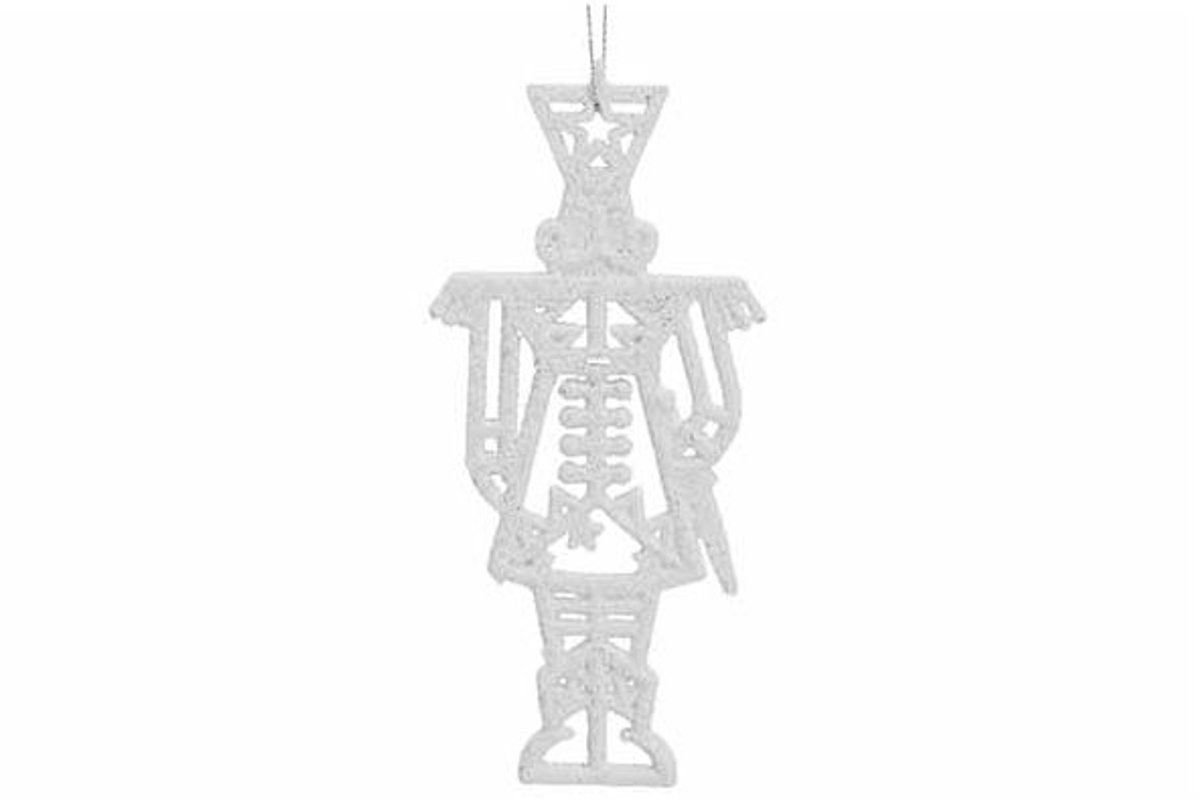 Hanger - Nutcracker - glitter wit - 8H15cm