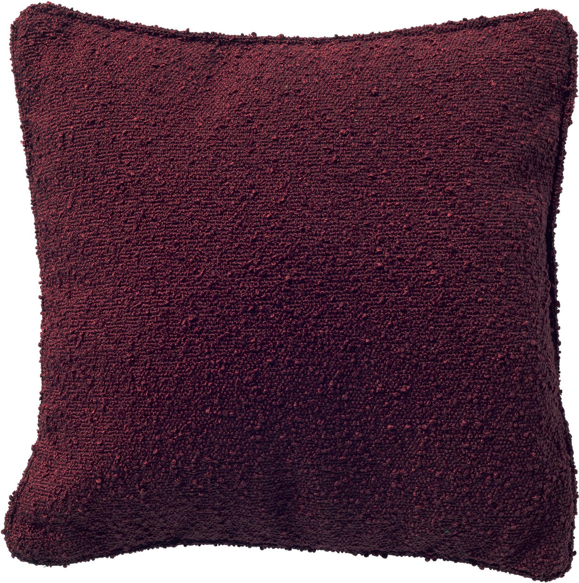 Dutch Decor ONNO - sierkussen 45x45 cm - bouclé - Maroon Banner - rood - Inclusief binnenkussen - Luxe kussens voor woonkamer & bank