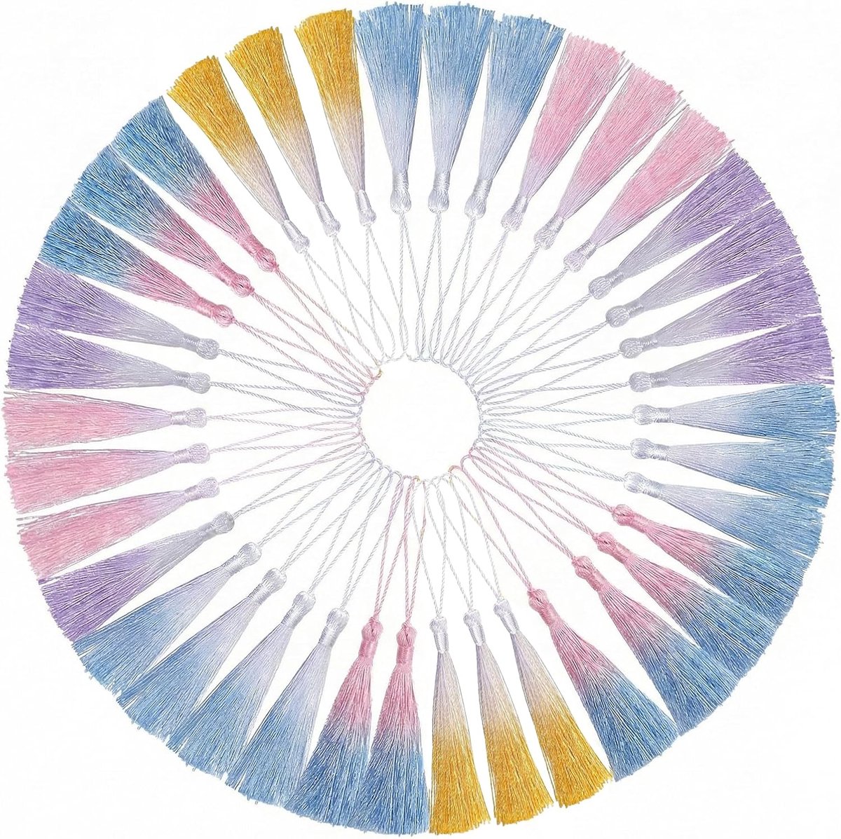 Kwastjes Kwastjes Zijdeachtige Kwastjes Handgemaakte Zachte Pompon voor Sieraden Maken Bladwijzers DIY Projecten Verloopkleuren