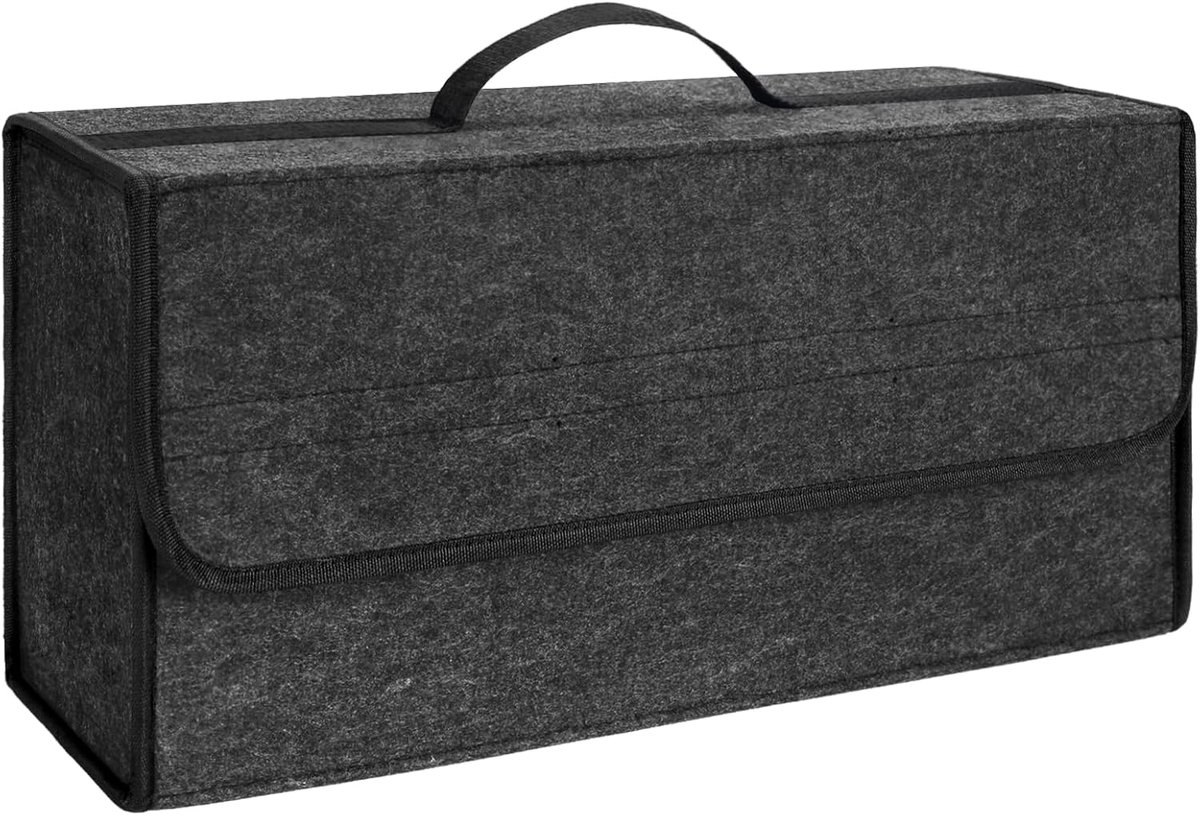 opvouwbare organizer voor kofferbak met deksel, antislip, kofferbak-organizer, vilten organizer, voor alle voertuigen (1 stuk)