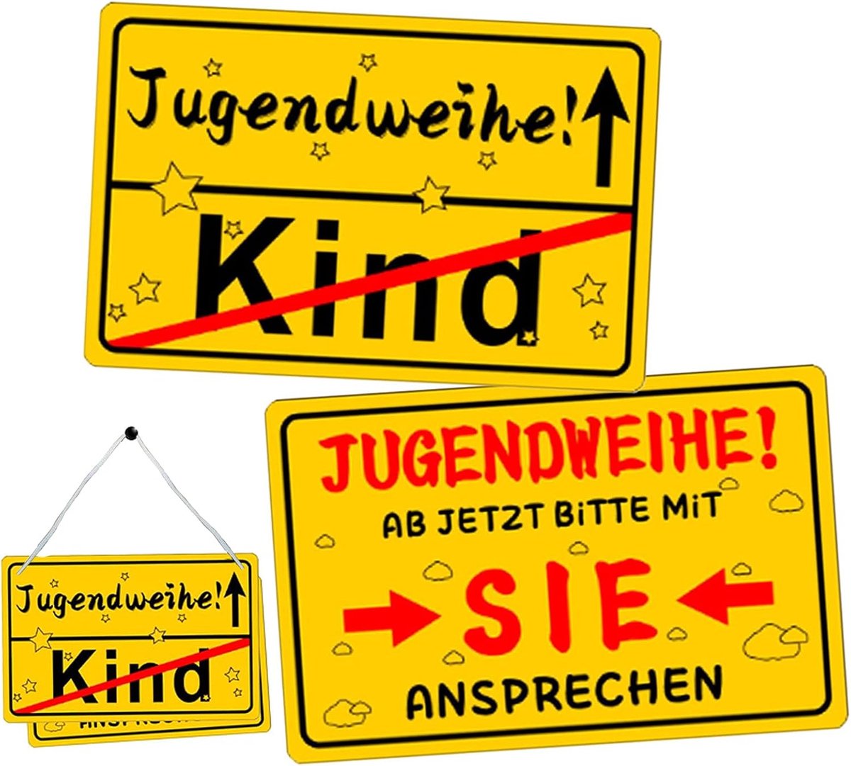 Bord voor jeugdwijding, decoratie, 2 stuks, jeugdwijding, decoratie, jeugdwijding, decoratie, jeugdwijding, kamer, party, decoratie, achtergrond, grappige geschenken (20 x 30 cm)