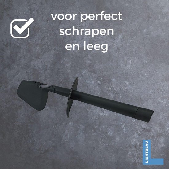 Deegschraper 2857 met veiligheidshals voor TM31 TM5 I deegschraper vervanging voor Vorwerk keukenmachine I plamuurmassa voedselveilige kunststof, donkergrijs - Spatel van voedselveilige kunststof voor Vorwerk TM31 en TM5 — afbeelding 2