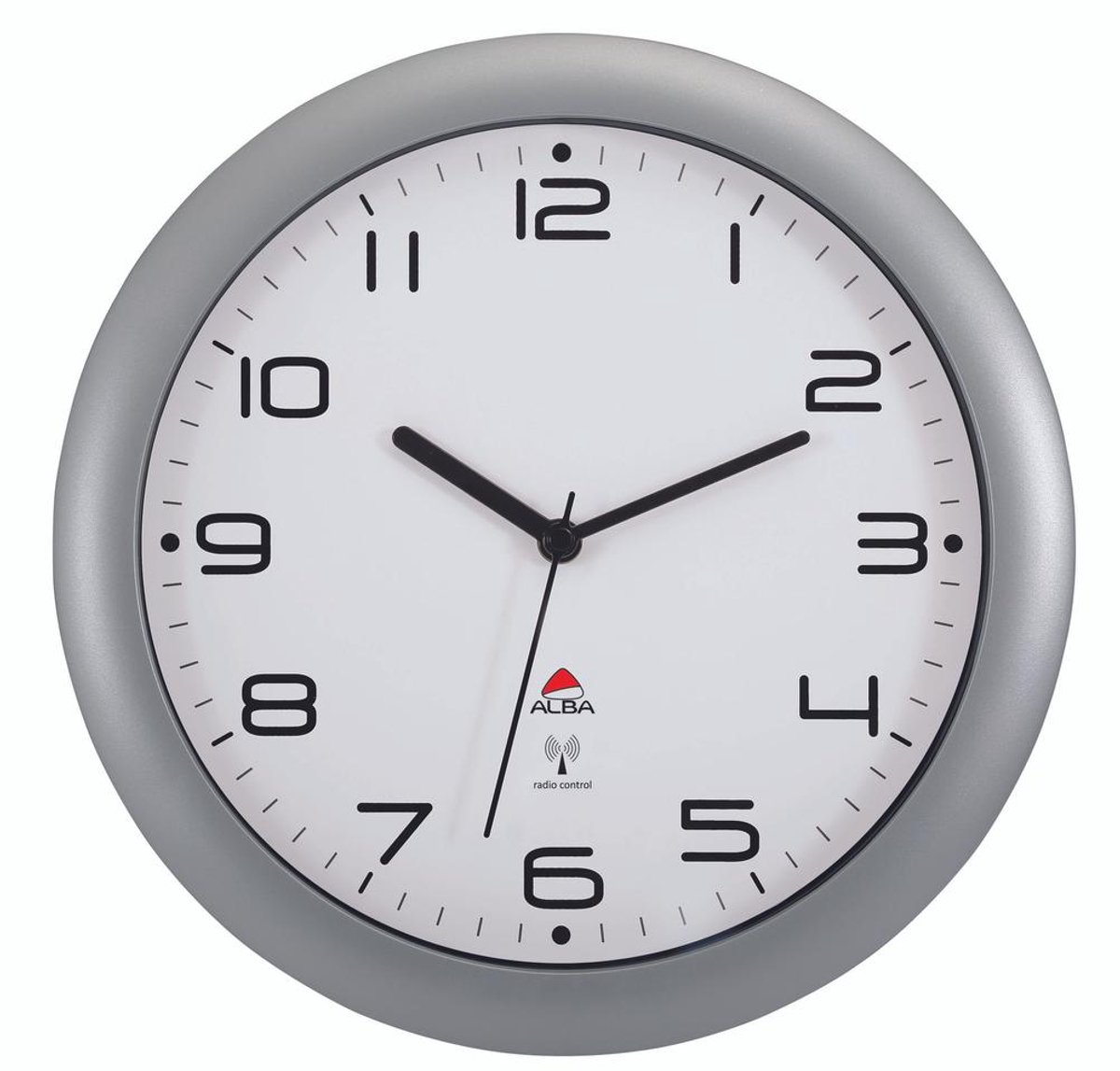 De Alba HORNEW radiografische wandklok met stille werking 30cm. grijs