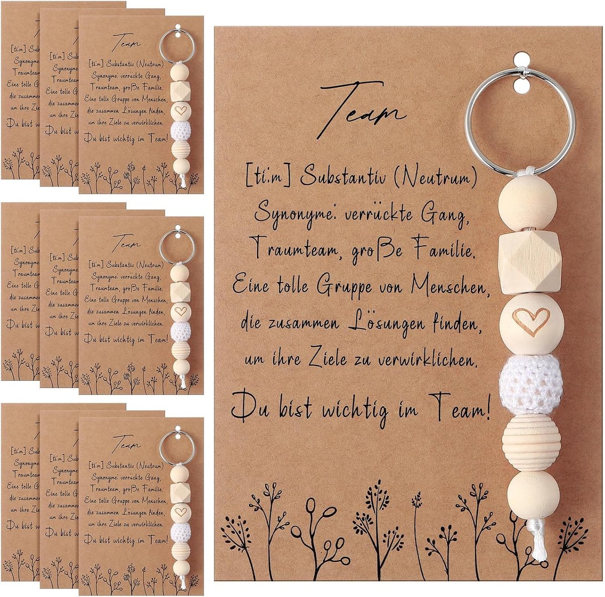 Bedankt Cadeauset Inclusief Sleutelhanger Bedankt Voor Alles Kaart Kabelbinders