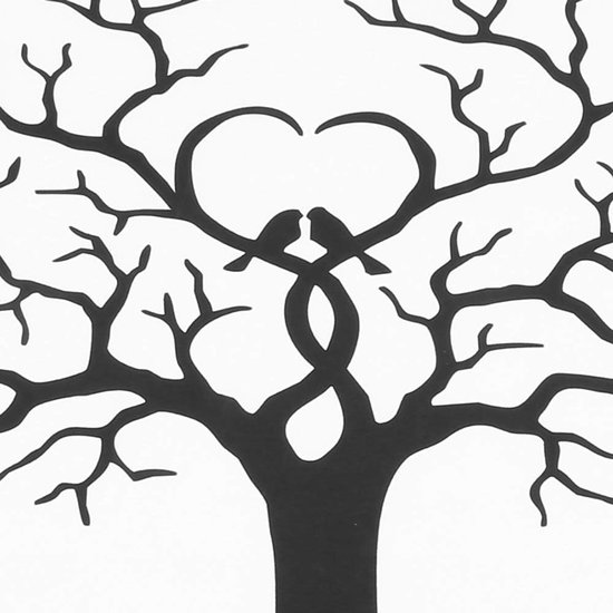 Canvas Bruiloft Gastenboek met 6 Kleuren Inkt DIY Bruiloft Vingerafdruk Boom Vingerafdruk Gastenboek 30x40 Cm Liefde Boom — afbeelding 5