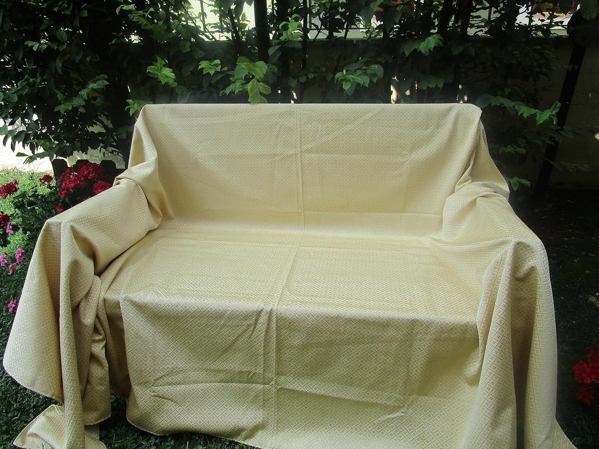 sprei, effen, in alle kleuren, afmetingen: 280 x 280 cm (beige)