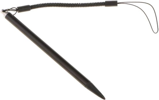 zalati Stylus Pen Touchscreen Pen Resistive ABS met veertouw voor mobiele/gameconsole POS, PDA, industriële pc, auto navigator - zwart — afbeelding 4