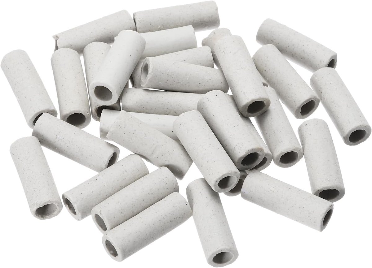 30 stuks keramische buisisolatie voor elektronische draadbundels warmteisolatie buis 7 x 10 x 30 mm
