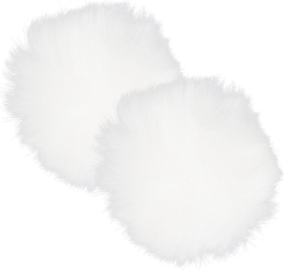 2 stuks Pompon-schoenclip schoengesp balschoenclips clutch feestschoendecoratie pompon-schoenclips pompons om te knutselen schoenclips voor de bruid wit kunstbont haarkoppeling dames,