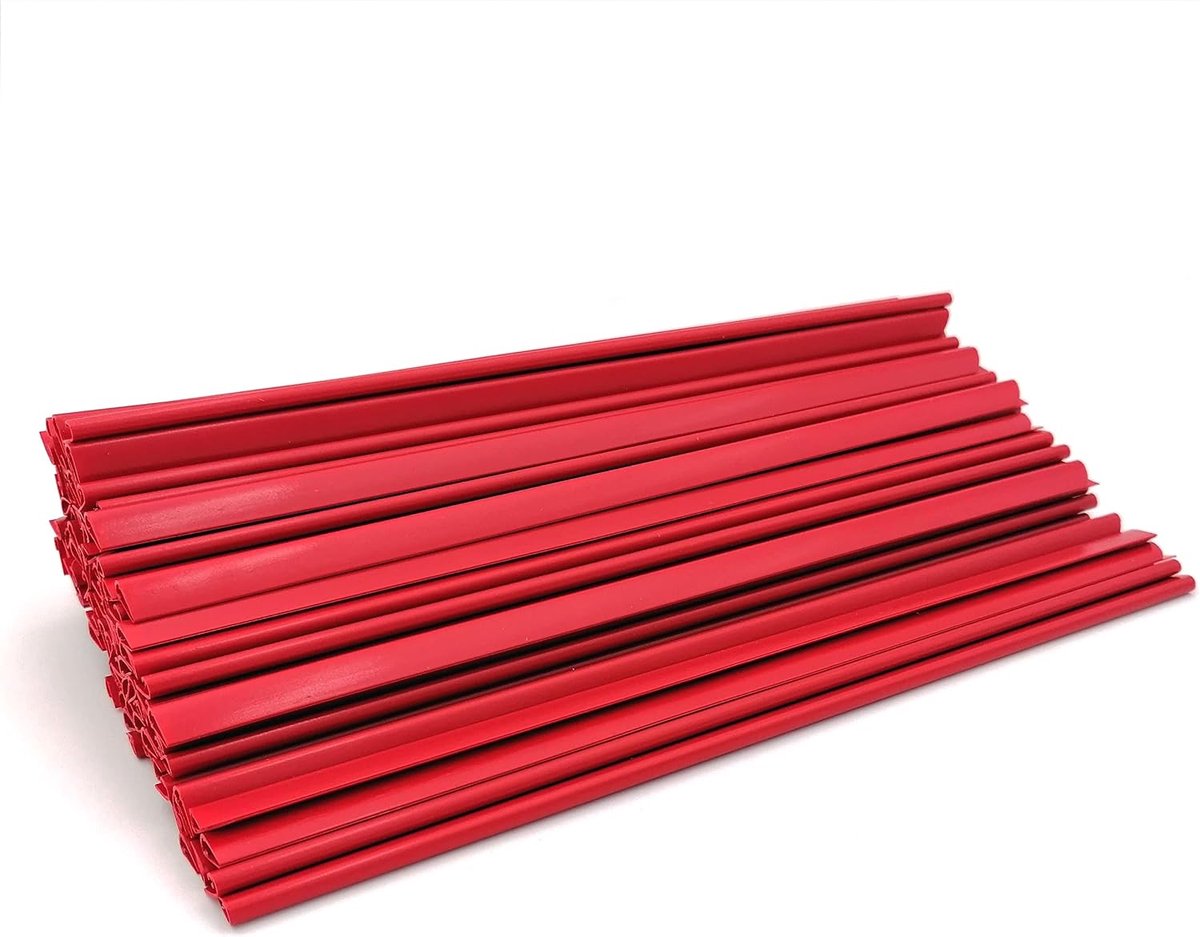 A4, diameter 6 mm, capaciteit 35 vellen, verpakking met 100 stuks, rood