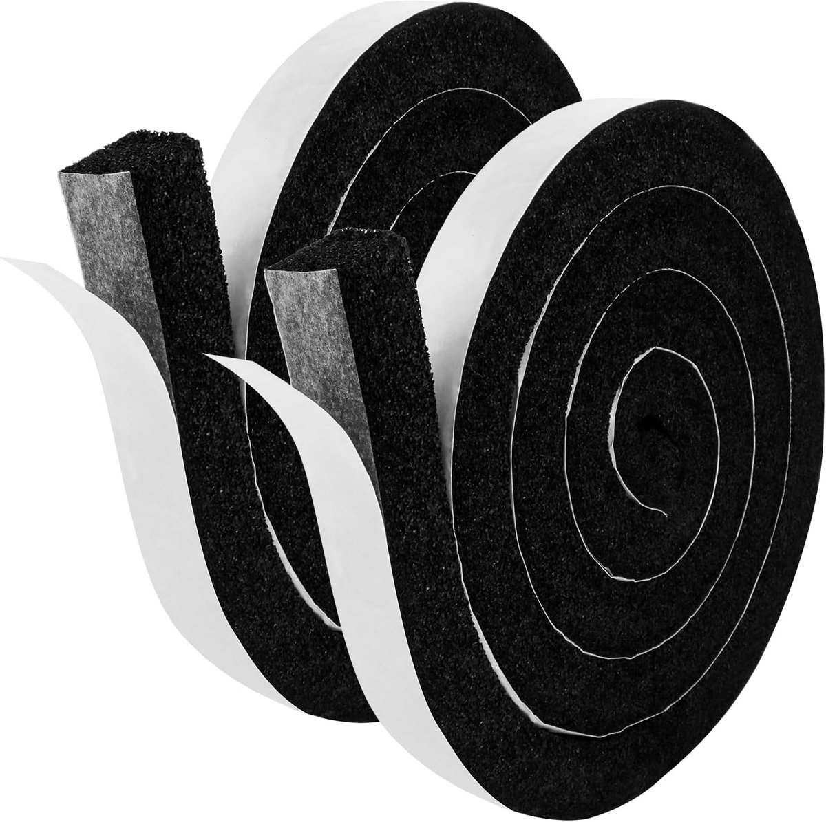 2 rollen zelfklevende afdichtingstape, schuimrubber, 25 mm (b) x 20 mm (d), schuimrubberen afdichtingstape voor ramen, deurafdichtingen, afdichting, anti-botsing, geluidsisolatie, totale lengte