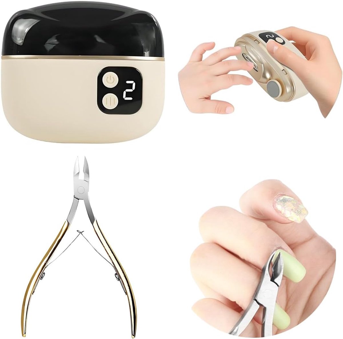 nagelknipperset, inclusief een automatische 2-in-1 nagelknipper, precisie-nagelriemschaar, ideaal voor al uw nagelverzorgingsbehoeften