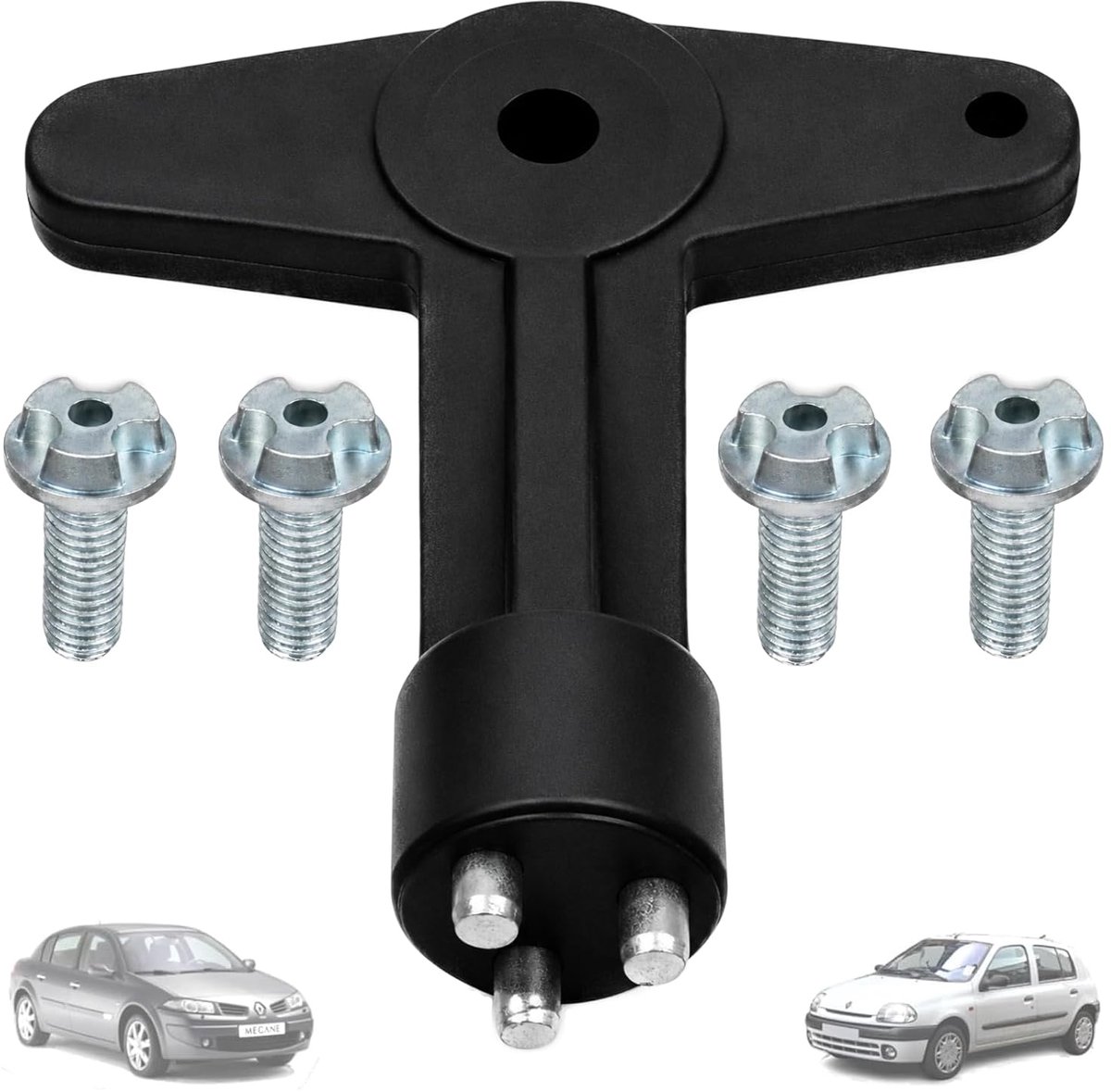 Wieldopsleutel + 4 Bouten 7700422600 Compatibel met Renault