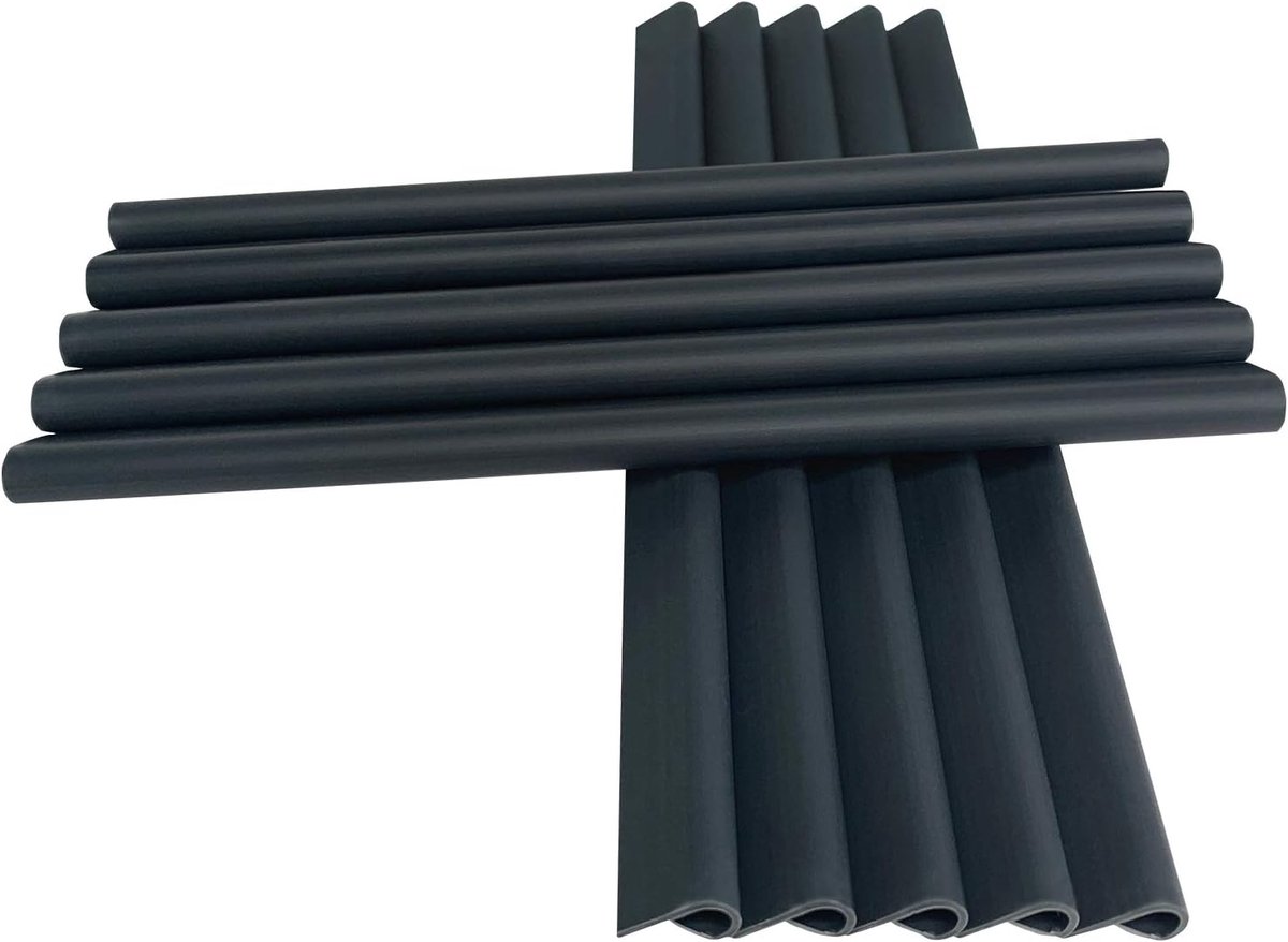 50 stuks PVC bevestigingsclips, klemrails voor zichtwerende strips, dubbelstaafmattenhek, inkijkbescherming voor tuin en omheining, 19 x 1,5 cm, antraciet