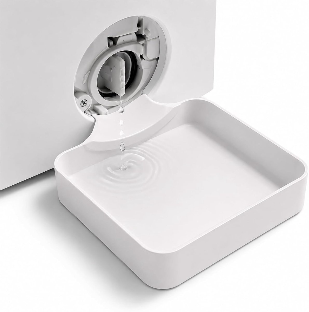 KZQ Specifieke lekbak/afvoerbak voor wasmachines — Perfecte pasvorm, lekvrij ontwerp, 3D-geprinte bak — Geschikt voor voorladers — Eenvoudige installatie.