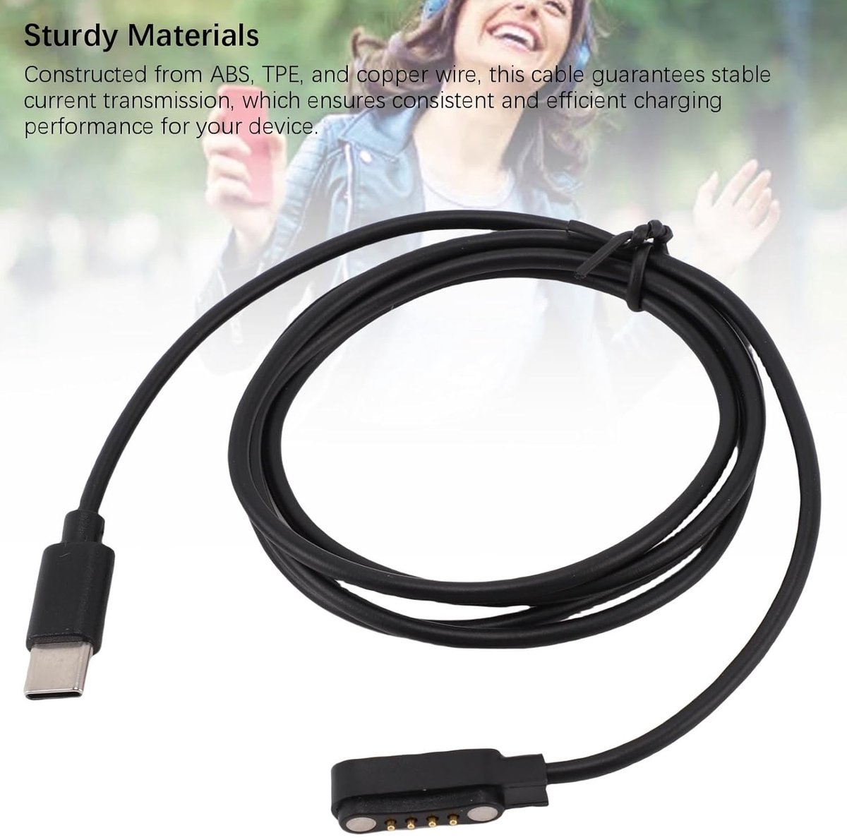 Thijox - 2 Stuks USB C Magnetische Oplaadkabels voor Plaid Note AI Voicerecorder, 3,28ft Snellaadsnoer met Datasynchronisatie, Geschikt voor Thuis en
