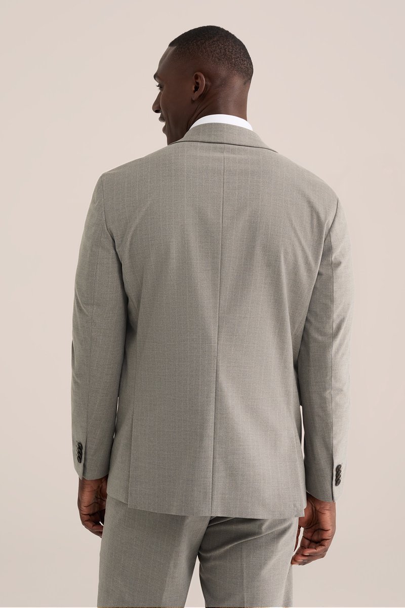 WE Fashion Heren regular fit blazer met krijtstreep