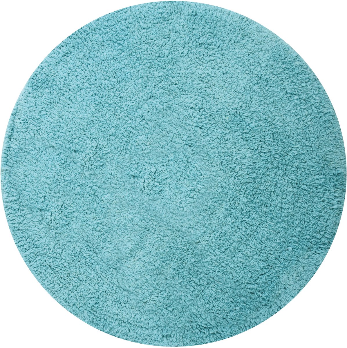 Ronde Badmat Lichtblauw – Zachte Badmat Rond 57 cm – Absorberend en Comfortabel voor Badkamer en Douche