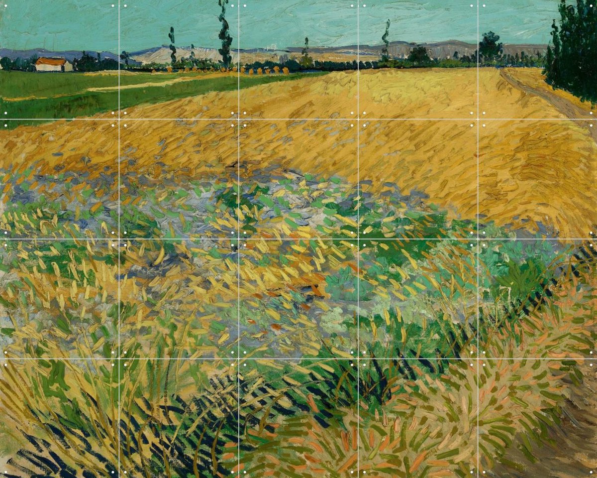 IXXI Korenveld (1888), Vincent van Gogh (1853 - 1890) & Van Gogh Museum - 100 x 80 cm - Gratis ophangtool - Grote wanddecoratie en posters -