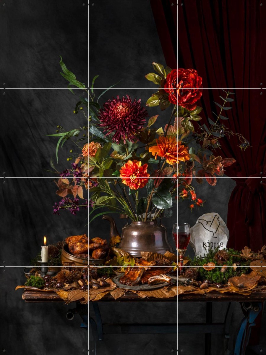 IXXI Herfst Kippie, Igor Swinkels - 60 x 80 cm - Gratis ophangtool - Grote wanddecoratie en posters - Fotografie, Mancave, Keuken, Woonkamer