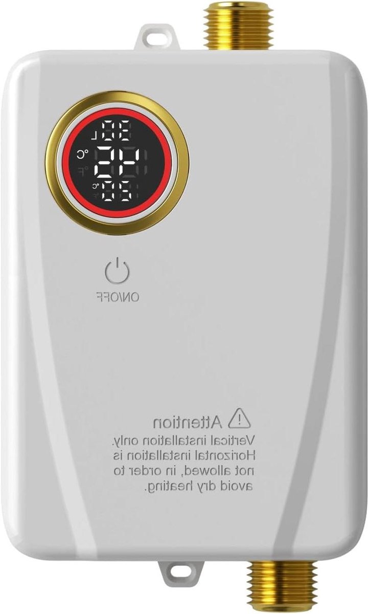 Directe Waterverwarmer - Mini Boiler - Direct Warm Water - LED Temperatuur Display - 3500 Watt - Wit