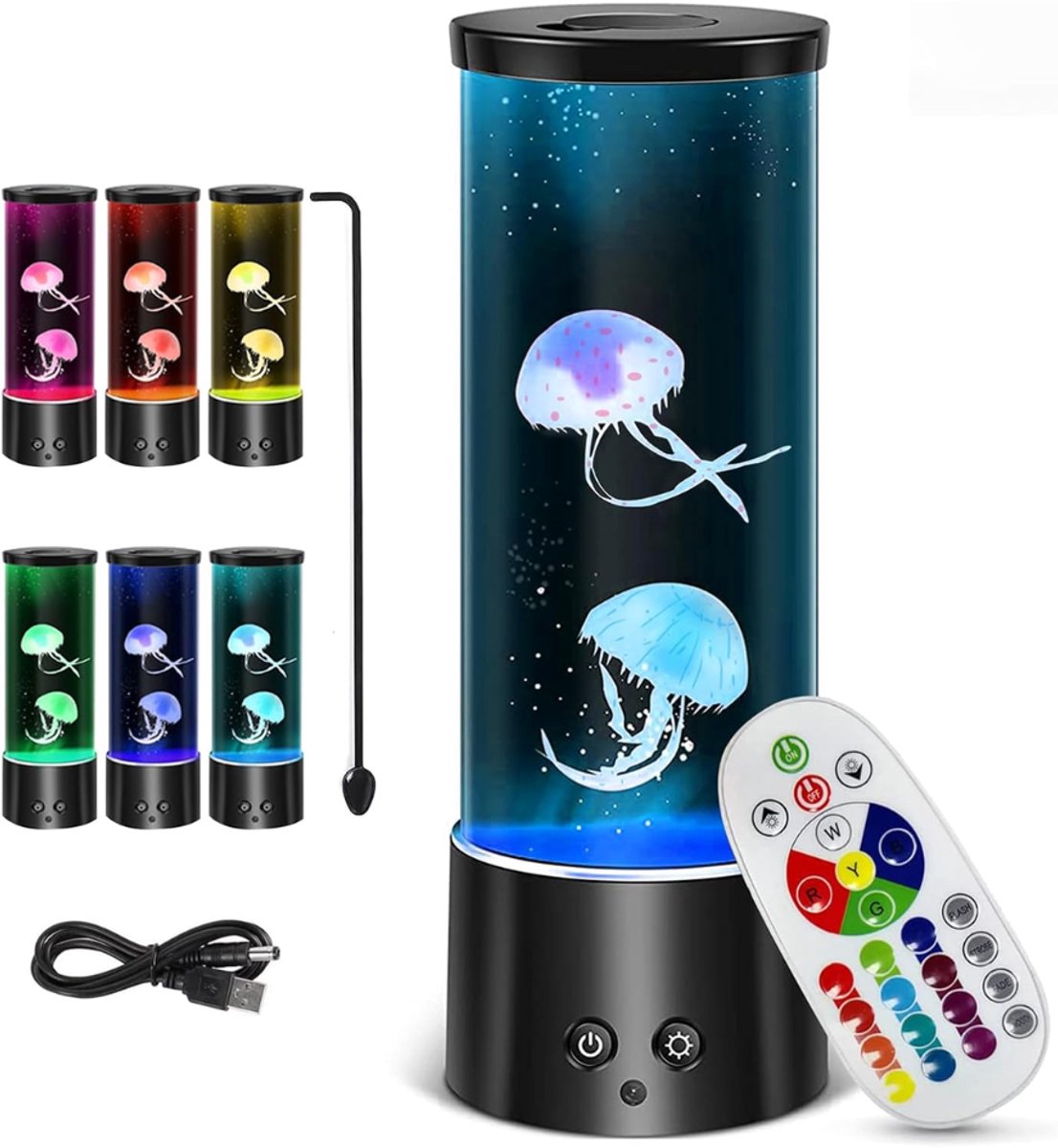ZRNS® Kwallen Lamp - Jellyfish Lamp - Nachtlampje Kinderen en Volwassenen - 17 Kleuren