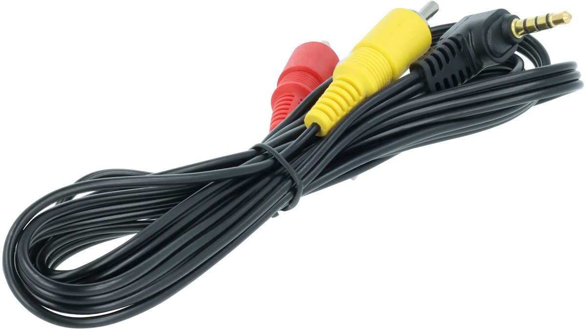 vhbw audio-video-composietkabel, compatibel met JVC GR-D20EK, GR-D22, GR-D20, GR-D20E, GR-D22U, GR-D22US, GR-D22EK camera, digitale camera - AV-kabel